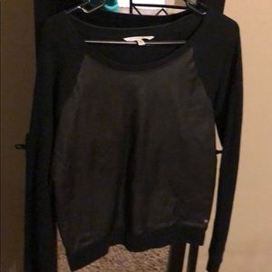 Black leather sweater from Victoria’s Secret